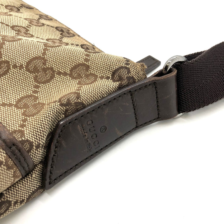 GUCCI グッチ 145857 ショルダーバッグ パンチング GGキャンバス ブラウン