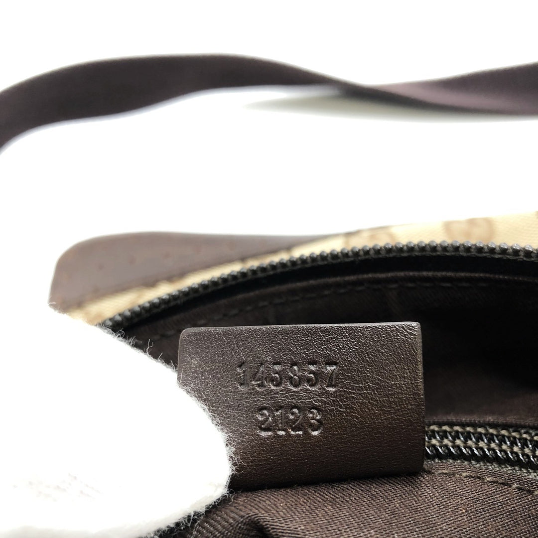 GUCCI グッチ 145857 ショルダーバッグ パンチング GGキャンバス ブラウン