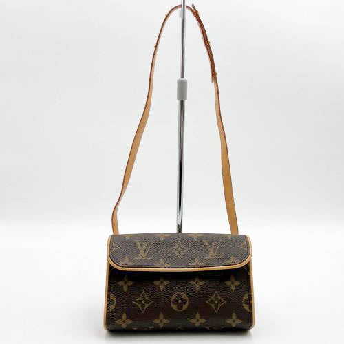 【美品】 LOUIS VUITTON ルイ・ヴィトン ポシェットフロランティーヌ モノグラム ウエストバッグ ポーチ ブラウン M51855