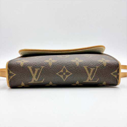 【美品】 LOUIS VUITTON ルイ・ヴィトン ポシェットフロランティーヌ モノグラム ウエストバッグ ポーチ ブラウン M51855