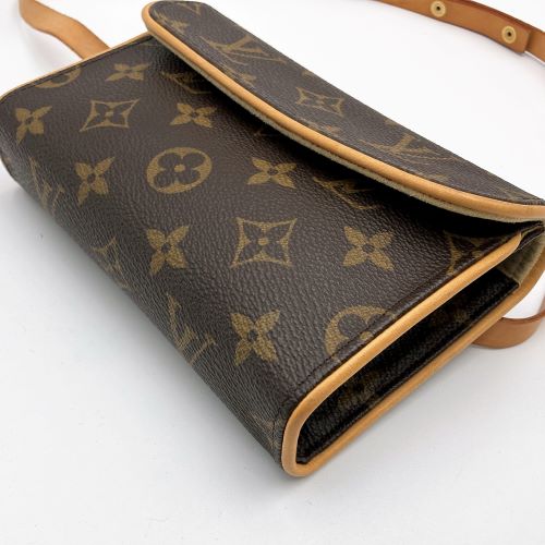 【美品】 LOUIS VUITTON ルイ・ヴィトン ポシェットフロランティーヌ モノグラム ウエストバッグ ポーチ ブラウン M51855