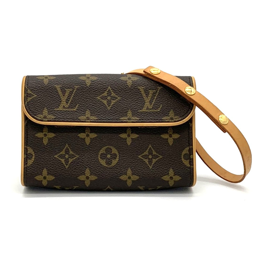 【美品】 LOUIS VUITTON ルイ・ヴィトン ポシェットフロランティーヌ モノグラム ウエストバッグ ポーチ ブラウン M51855