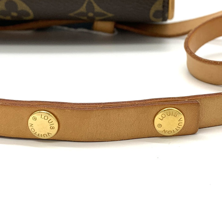 【美品】 LOUIS VUITTON ルイ・ヴィトン ポシェットフロランティーヌ モノグラム ウエストバッグ ポーチ ブラウン M51855