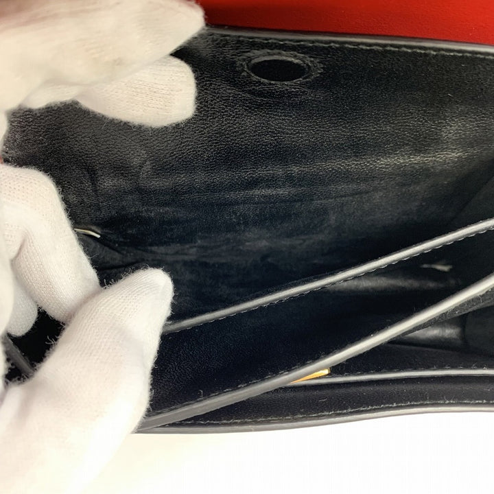 PRADA プラダ カイエ 斜め掛け ミニショルダーバッグ サフィアーノレザー レッド/ブラック/ゴールド 赤/黒