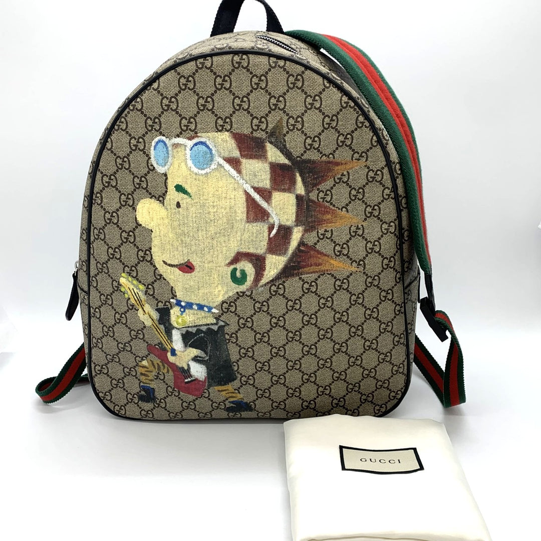 GUCCI グッチ 433578 リュック・デイパック チルドレンズ Punky Friend GGスプリームキャンバス シェリーライン ブラウン キッズ