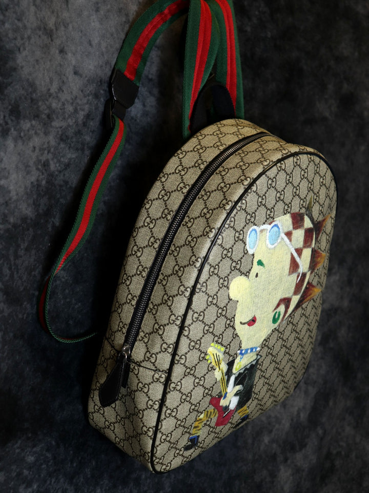 GUCCI グッチ 433578 リュック・デイパック チルドレンズ Punky Friend GGスプリームキャンバス シェリーライン ブラウン キッズ