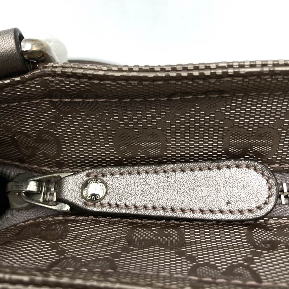GUCCI グッチ 201538 斜め掛けショルダーバッグ ボディバッグ GGインプリメ メタリックピンク ブラウン