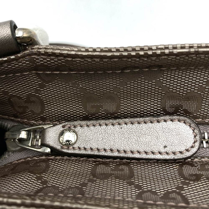 GUCCI グッチ 201538 斜め掛けショルダーバッグ ボディバッグ GGインプリメ メタリックピンク ブラウン