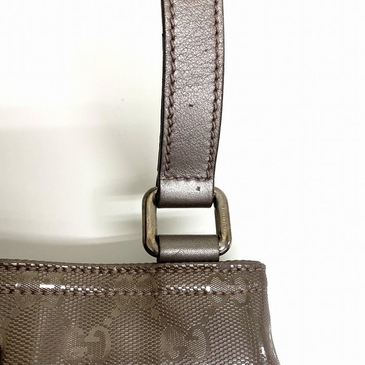 GUCCI グッチ 201538 斜め掛けショルダーバッグ ボディバッグ GGインプリメ メタリックピンク ブラウン