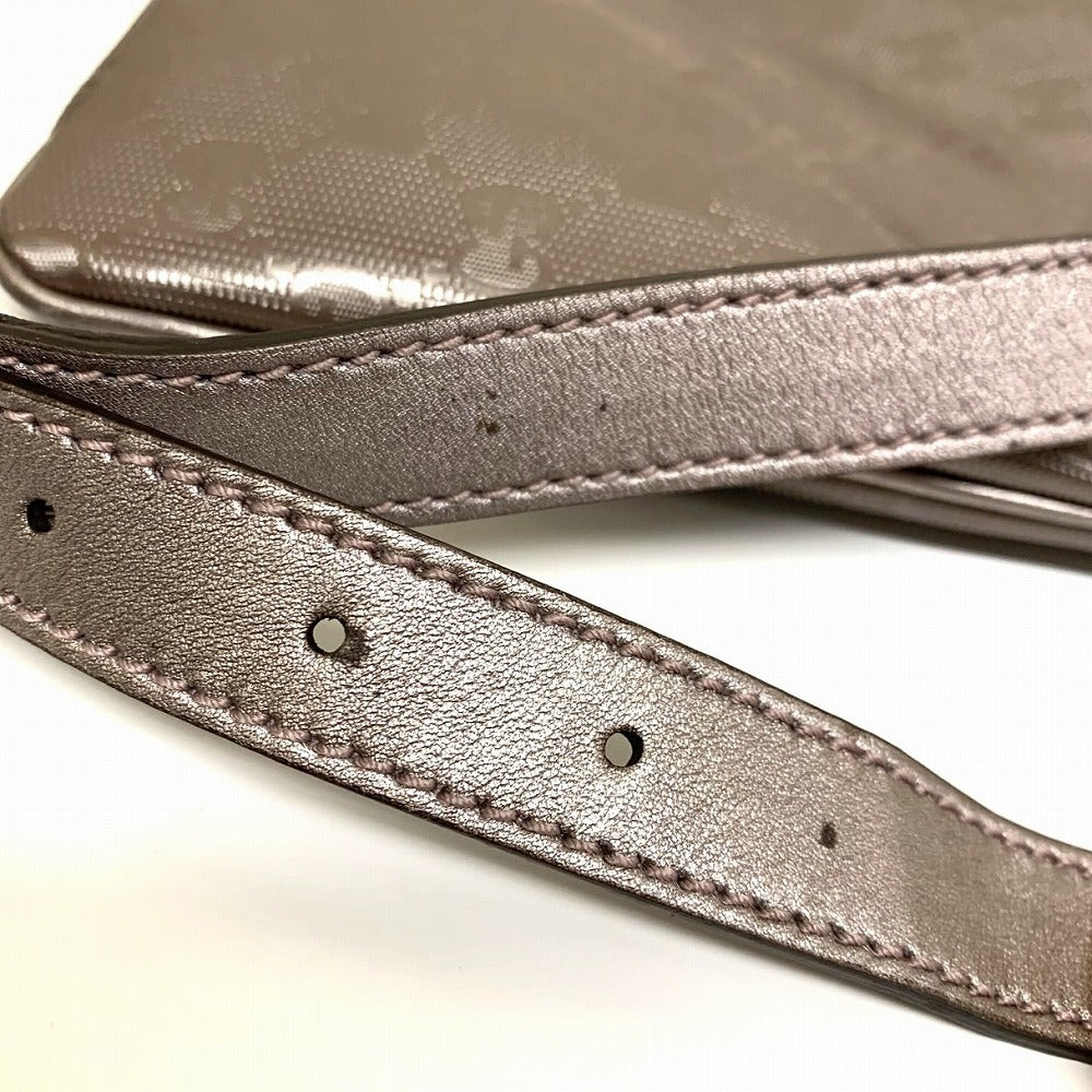 GUCCI グッチ 201538 斜め掛けショルダーバッグ ボディバッグ GGインプリメ メタリックピンク ブラウン