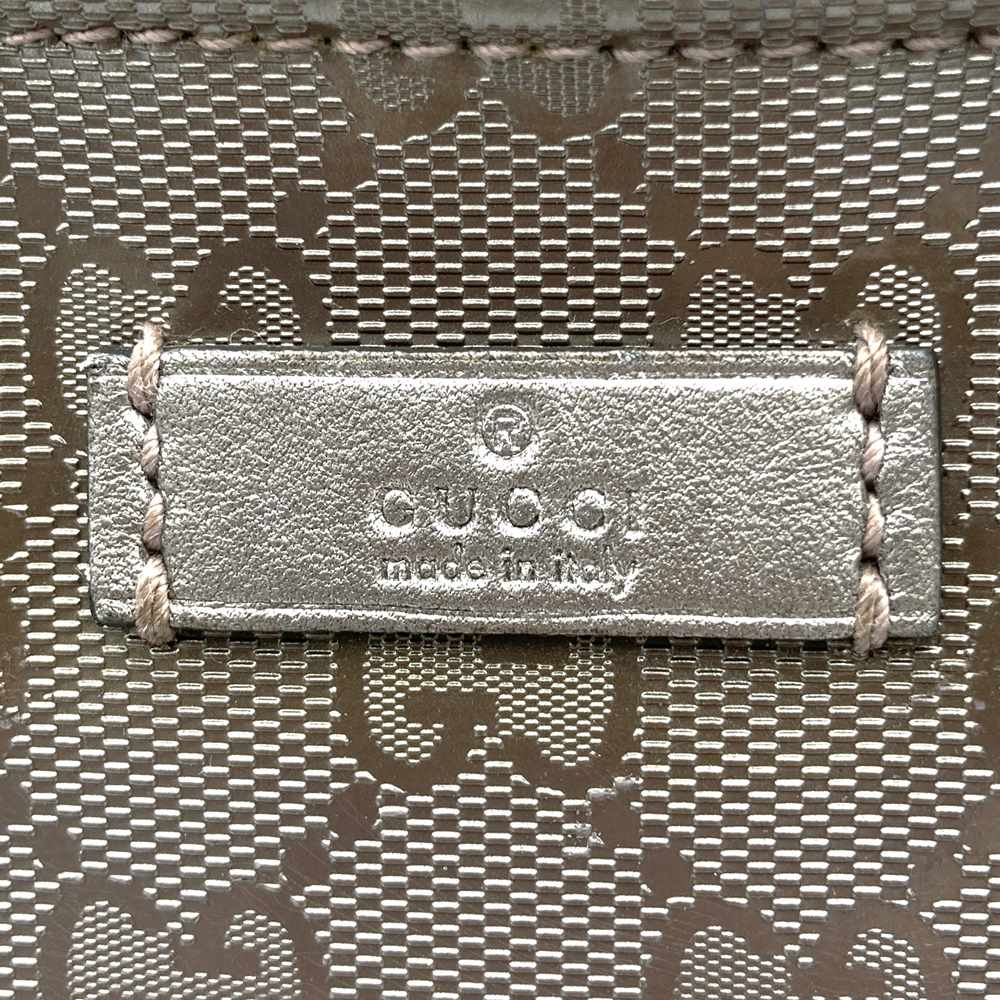 GUCCI グッチ 201538 斜め掛けショルダーバッグ ボディバッグ GGインプリメ メタリックピンク ブラウン