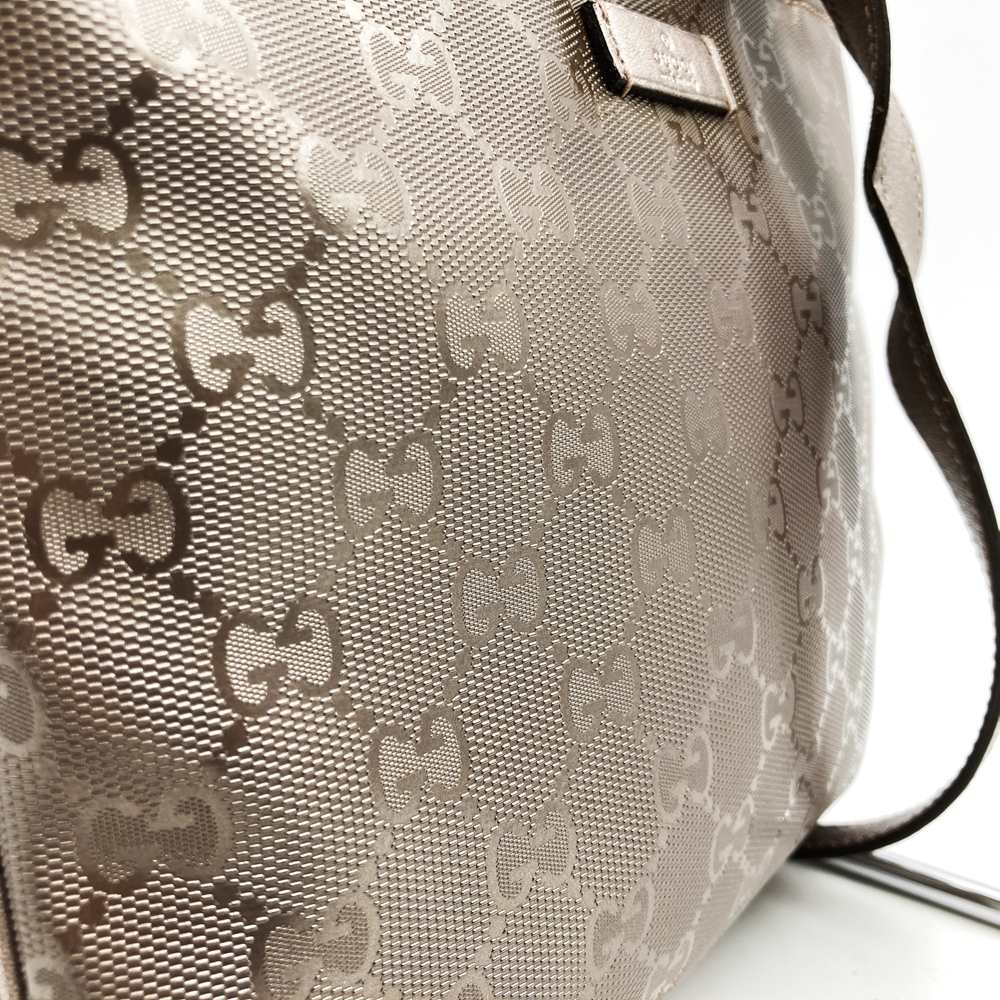GUCCI グッチ 201538 斜め掛けショルダーバッグ ボディバッグ GGインプリメ メタリックピンク ブラウン