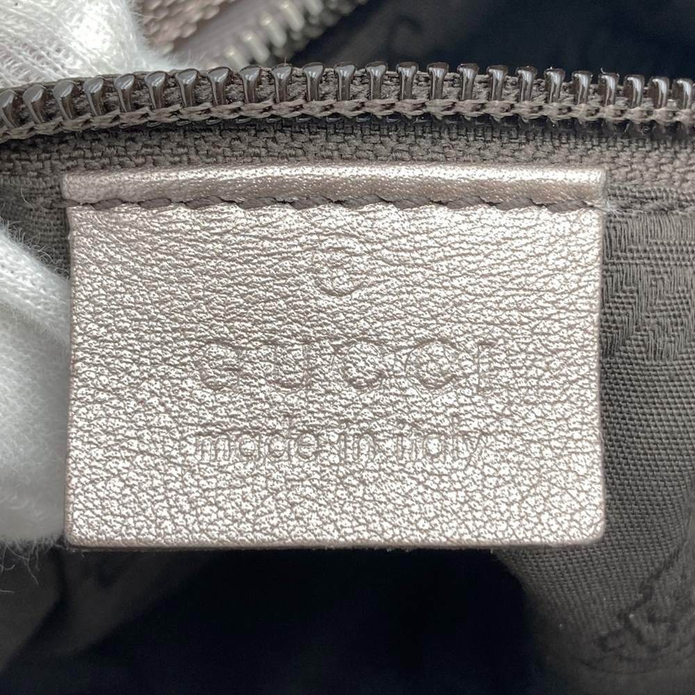 GUCCI グッチ 201538 斜め掛けショルダーバッグ ボディバッグ GGインプリメ メタリックピンク ブラウン