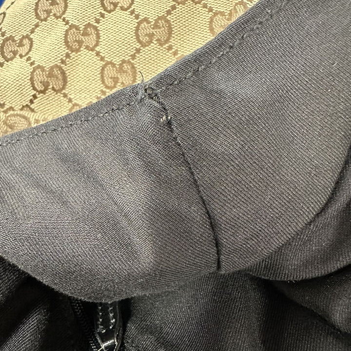 GUCCI グッチ 203528 トートバッグ ショルダーバッグ GGキャンバス ベージュ×ブラック ブランド