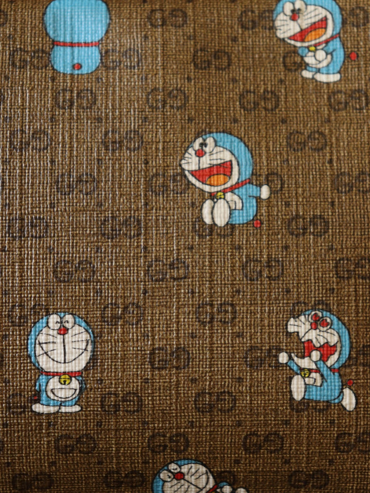 GUCCI グッチ 647784 ドラえもんコラボ ショルダーバッグ マイクロGG ブラウン レッド レディース