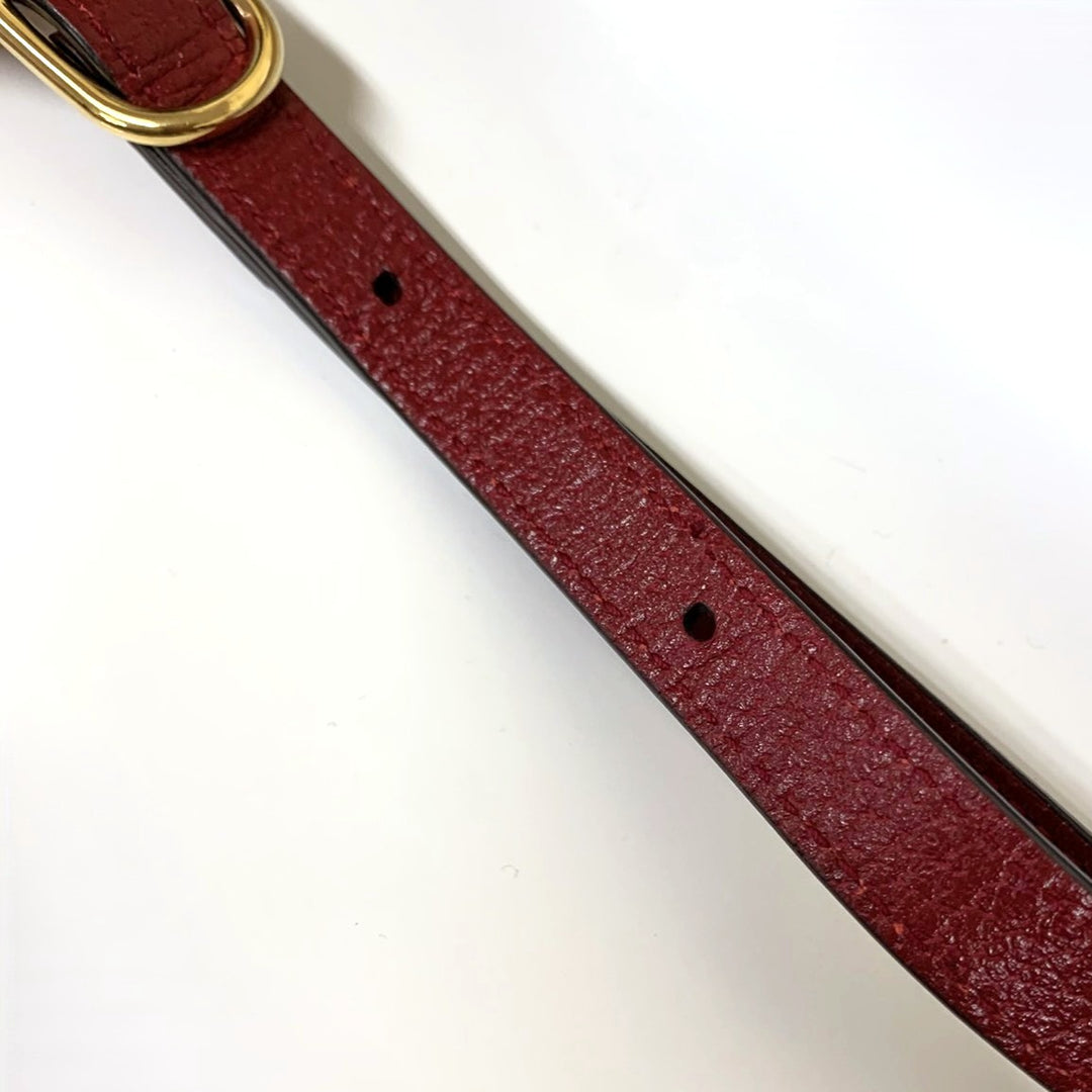 GUCCI グッチ 647784 ドラえもんコラボ ショルダーバッグ マイクロGG ブラウン レッド レディース