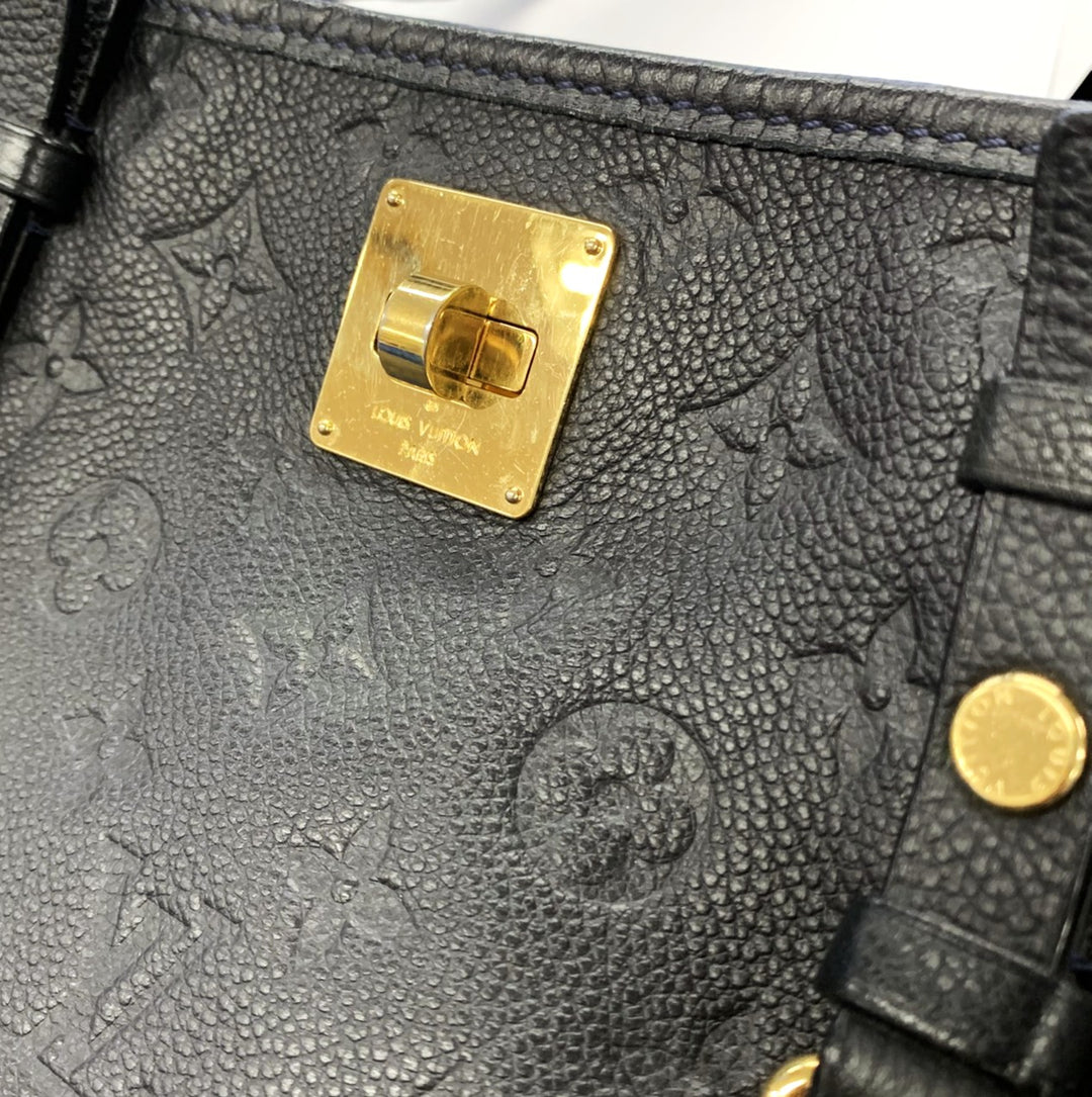 LOUIS VUITTON ルイ・ヴィトン M40517 シタディンPM アンフィニ トートバッグ ショルダーバッグ ブラック モノグラム・アンプラント レザー