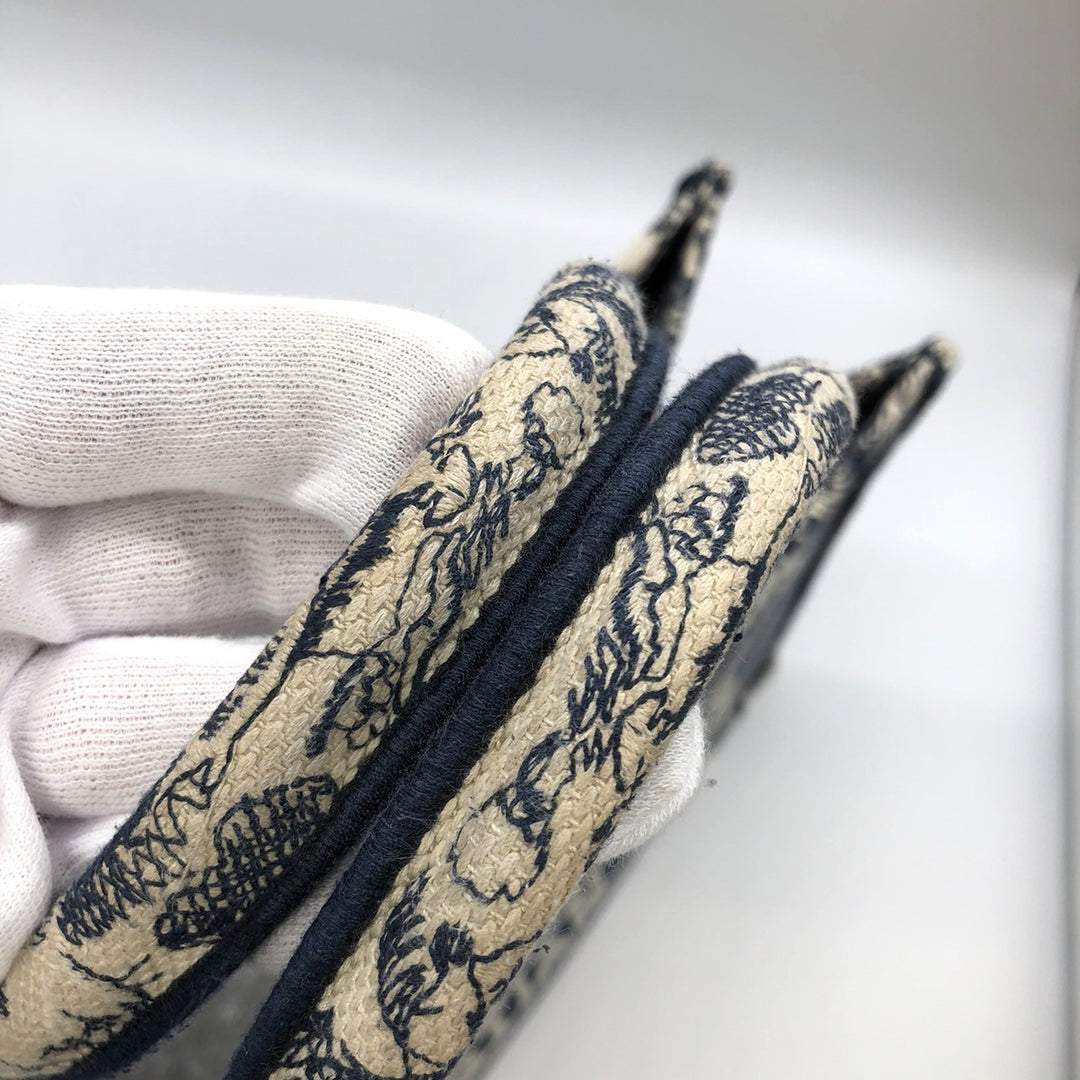 Christian Dior クリスチャンディオール ブックトート ミディアム トワル ドゥ ジュイ ソヴァージュトートバッグ ネイビー 紺 タイガー虎 キャンバス