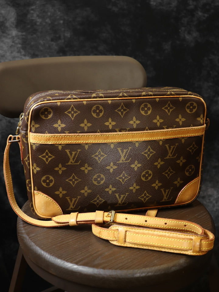 【ベタ無し】LOUIS VUITTON ルイ・ヴィトン M51272 トロカデロGM ショルダーバッグ ブラウン モノグラムキャンバス PVC
