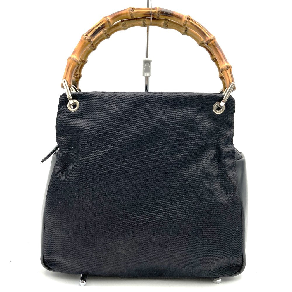 GUCCI グッチ 000・1014 バンブー ハンドバッグ 手提げ ブラック ナイロン