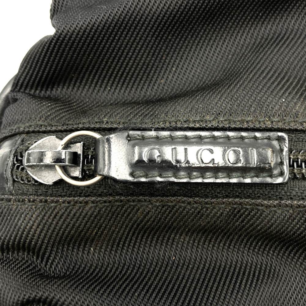 GUCCI グッチ 000・1014 バンブー ハンドバッグ 手提げ ブラック ナイロン