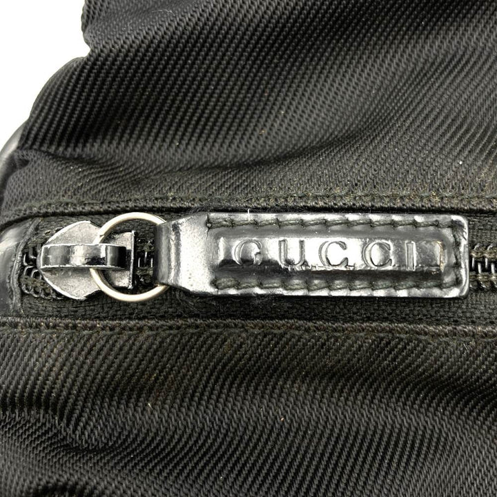 GUCCI グッチ 000・1014 バンブー ハンドバッグ 手提げ ブラック ナイロン