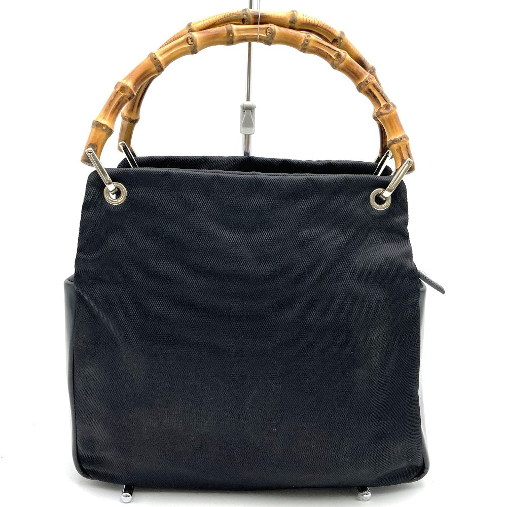 GUCCI グッチ 000・1014 バンブー ハンドバッグ 手提げ ブラック ナイロン