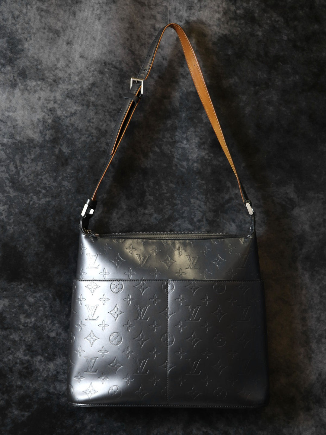 LOUIS VUITTON ルイ・ヴィトン サッター M55165 ショルダーバッグ グレー モノグラムマット