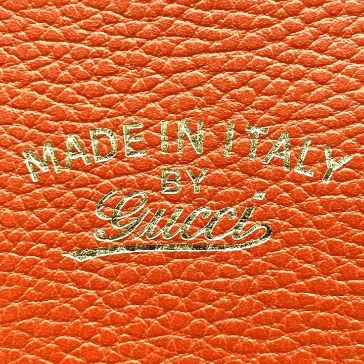 GUCCI グッチ 368827 スウィングスモール ハンドバッグ ショルダーバッグ 2way オレンジ レザー