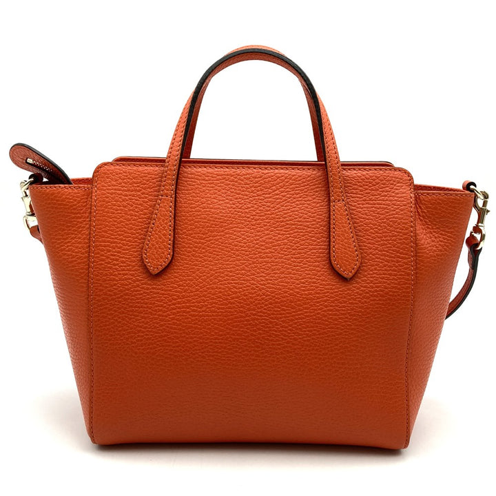 GUCCI グッチ 368827 スウィングスモール ハンドバッグ ショルダーバッグ 2way オレンジ レザー
