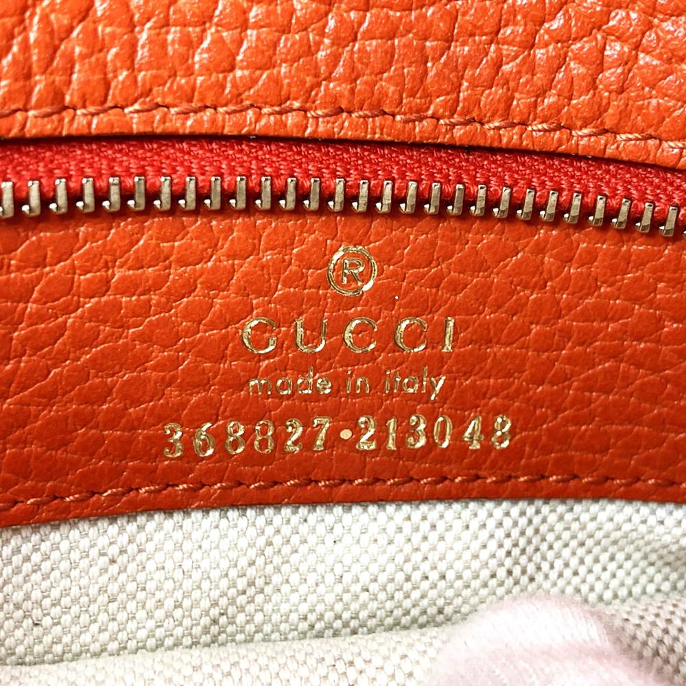 GUCCI グッチ 368827 スウィングスモール ハンドバッグ ショルダーバッグ 2way オレンジ レザー