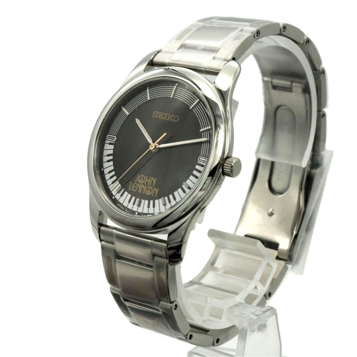 未使用 SEIKO セイコー ジョン レノン 生誕85周年記念 腕時計 クォーツ SS ブラック