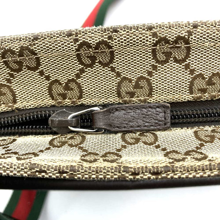 GUCCI グッチ 256100 斜め掛け ショルダーバッグ ブラウン 斜め掛け GGキャンバス シェリーライン
