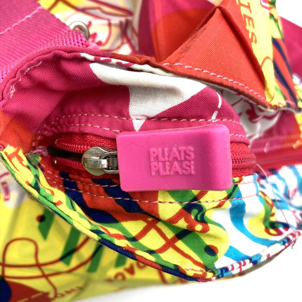 ISSEYMIYAKE イッセイミヤケ プリーツプリーズ ショルダーバッグ ピンク ポリエステル