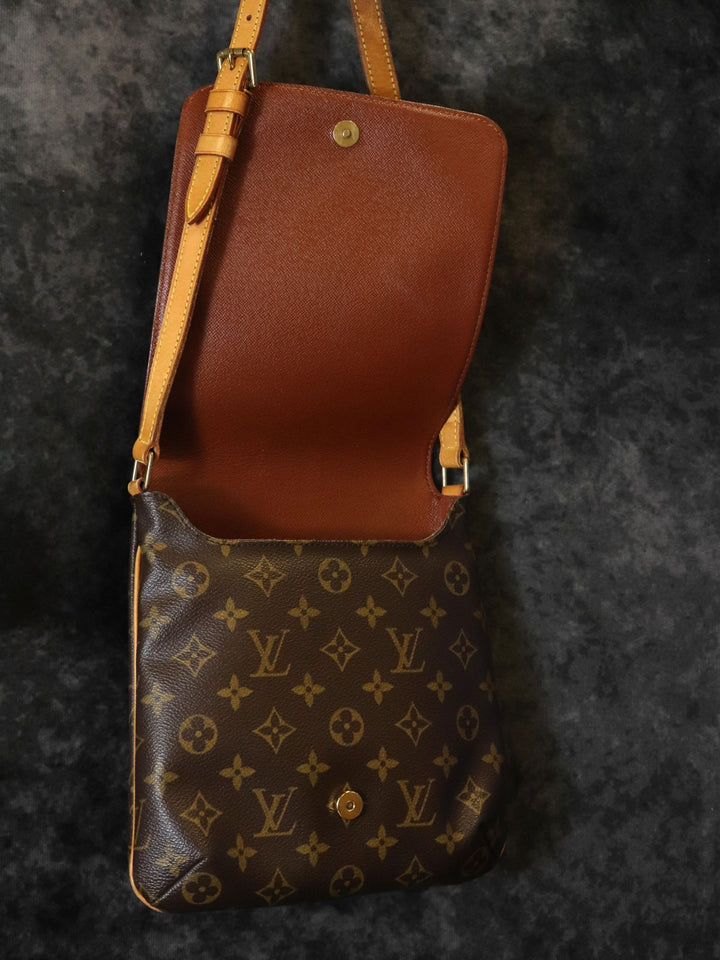 LOUIS VUITTON ルイ ヴィトン M51258 ミュゼット サルサ ショート ショルダーバッグ ブラウン モノグラムキャンバス