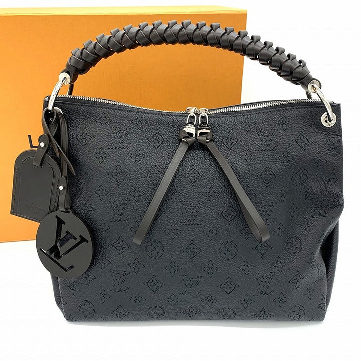 美品 LOUIS VUITTON ルイ・ヴィトン ボーヴル・ホーボー M56073 2way ショルダーバッグ ハンドバッグ モノグラム マヒナ ブラック