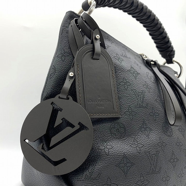 美品 LOUIS VUITTON ルイ・ヴィトン ボーヴル・ホーボー M56073 2way ショルダーバッグ ハンドバッグ モノグラム マヒナ ブラック