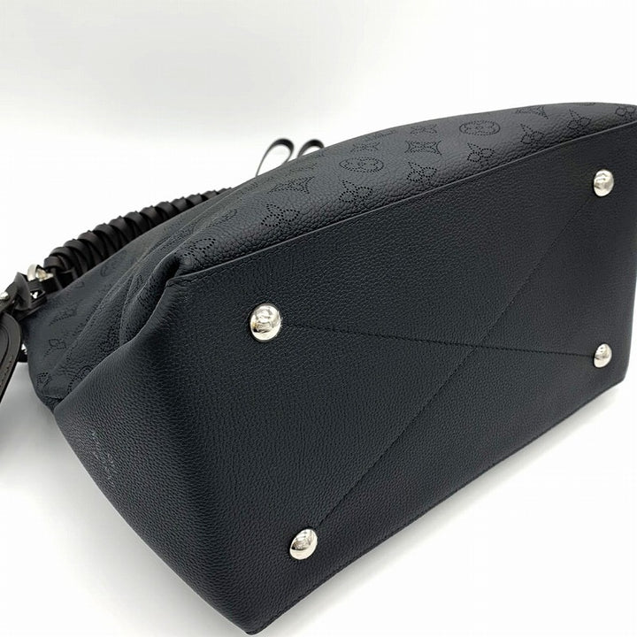 美品 LOUIS VUITTON ルイ・ヴィトン ボーヴル・ホーボー M56073 2way ショルダーバッグ ハンドバッグ モノグラム マヒナ ブラック