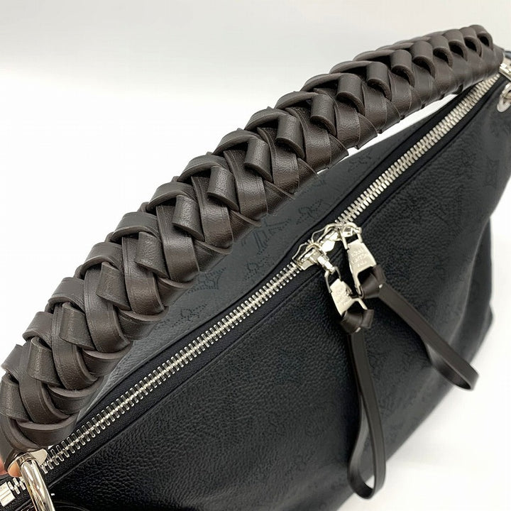 美品 LOUIS VUITTON ルイ・ヴィトン ボーヴル・ホーボー M56073 2way ショルダーバッグ ハンドバッグ モノグラム マヒナ ブラック