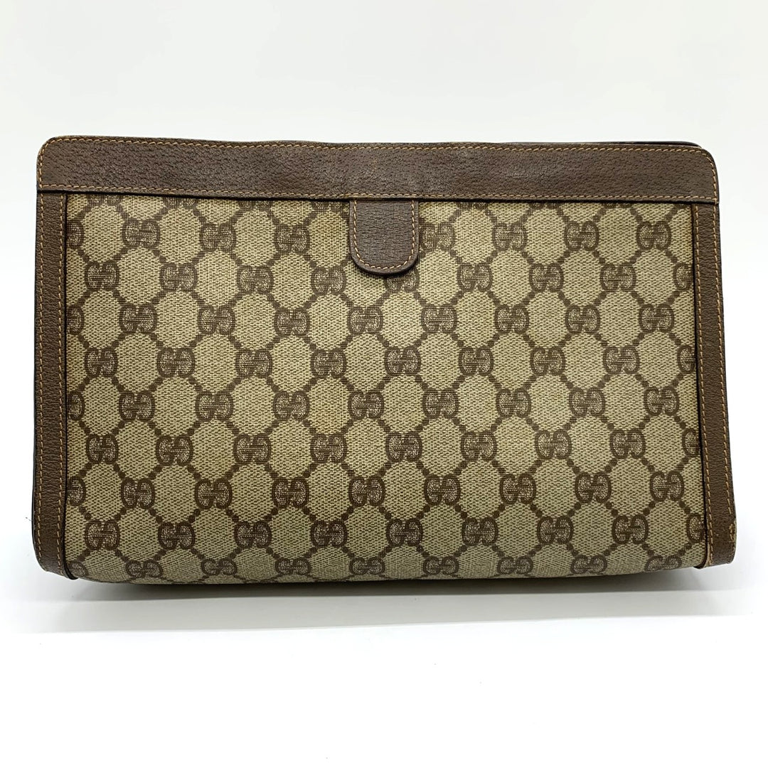GUCCI グッチ 014 56 6044 クラッチバッグ GGスプリームキャンバス オールドグッチ ブラウン レディース