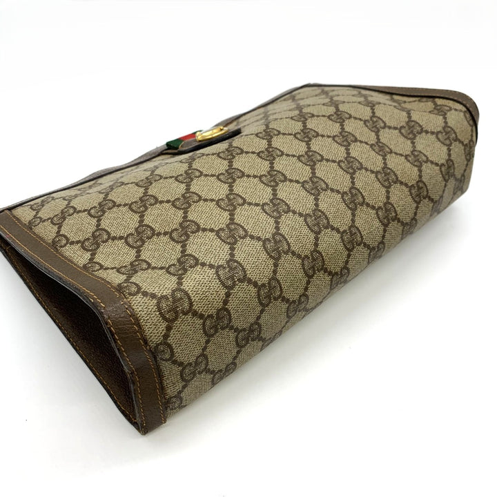GUCCI グッチ 014 56 6044 クラッチバッグ GGスプリームキャンバス オールドグッチ ブラウン レディース