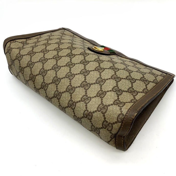 GUCCI グッチ 014 56 6044 クラッチバッグ GGスプリームキャンバス オールドグッチ ブラウン レディース