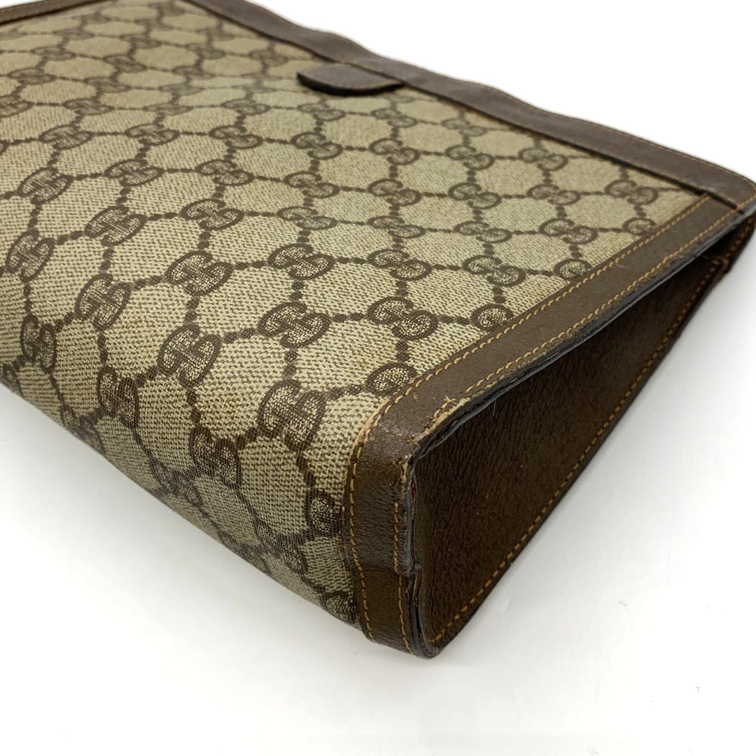 GUCCI グッチ 014 56 6044 クラッチバッグ GGスプリームキャンバス オールドグッチ ブラウン レディース