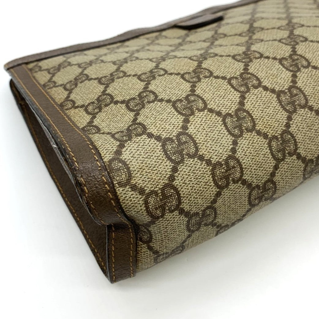 GUCCI グッチ 014 56 6044 クラッチバッグ GGスプリームキャンバス オールドグッチ ブラウン レディース