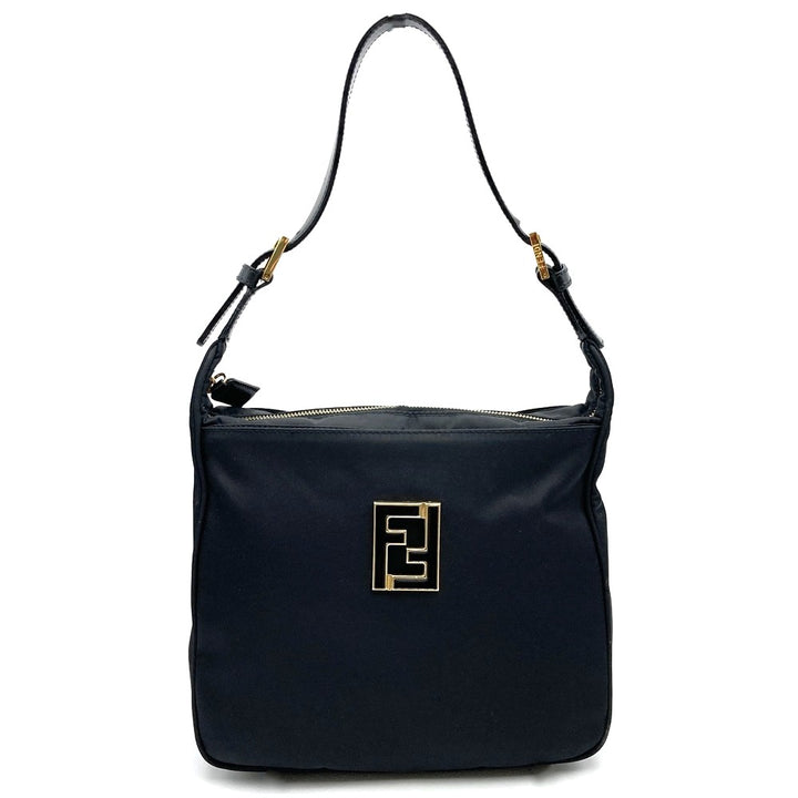 FENDI フェンディ 06 11 15328 982 ショルダーバッグ 肩掛け FFロゴ ナイロン/レザー ブラック 黒