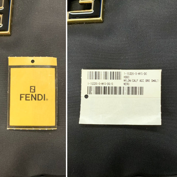 FENDI フェンディ 06 11 15328 982 ショルダーバッグ 肩掛け FFロゴ ナイロン/レザー ブラック 黒