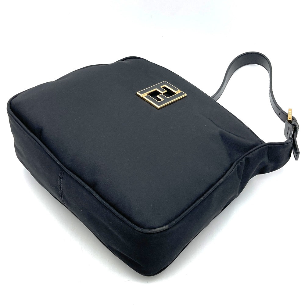 FENDI フェンディ 06 11 15328 982 ショルダーバッグ 肩掛け FFロゴ ナイロン/レザー ブラック 黒