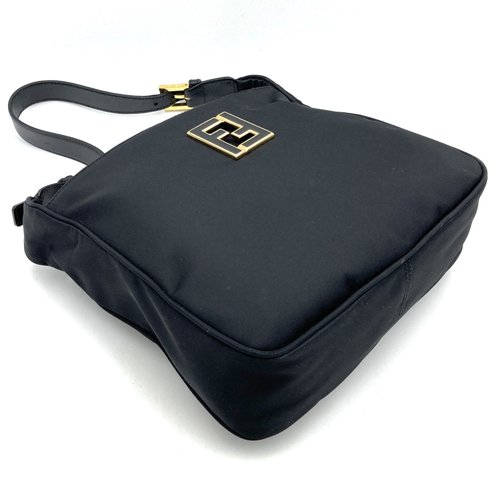 FENDI フェンディ 06 11 15328 982 ショルダーバッグ 肩掛け FFロゴ ナイロン/レザー ブラック 黒