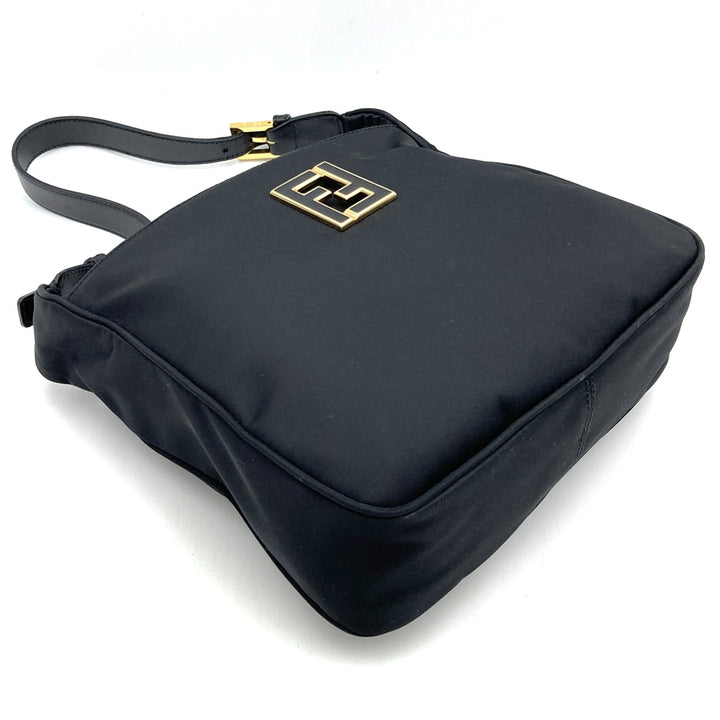 FENDI フェンディ 06 11 15328 982 ショルダーバッグ 肩掛け FFロゴ ナイロン/レザー ブラック 黒