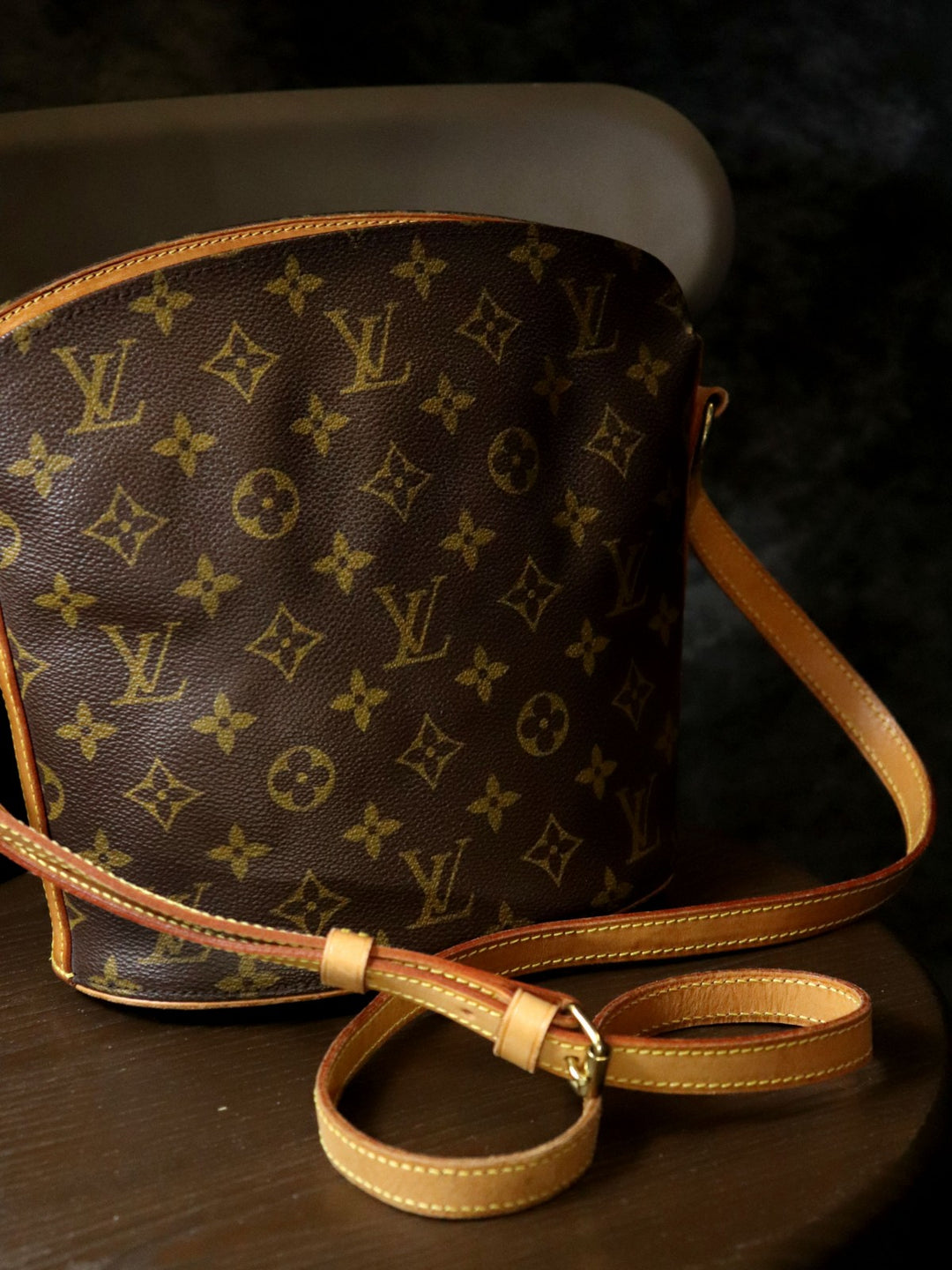 LOUIS VUITTON ルイ・ヴィトン ドルーオ M51290 ショルダーバッグ モノグラムキャンバス ブラウン